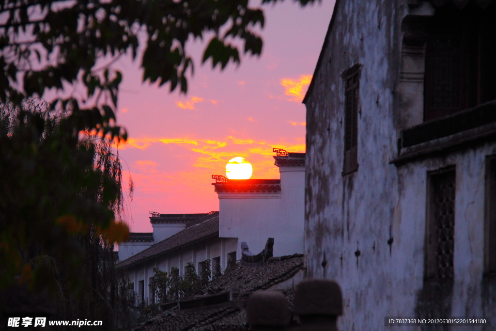 黄昏 夕阳西下