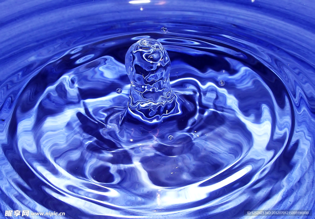 蓝色水纹