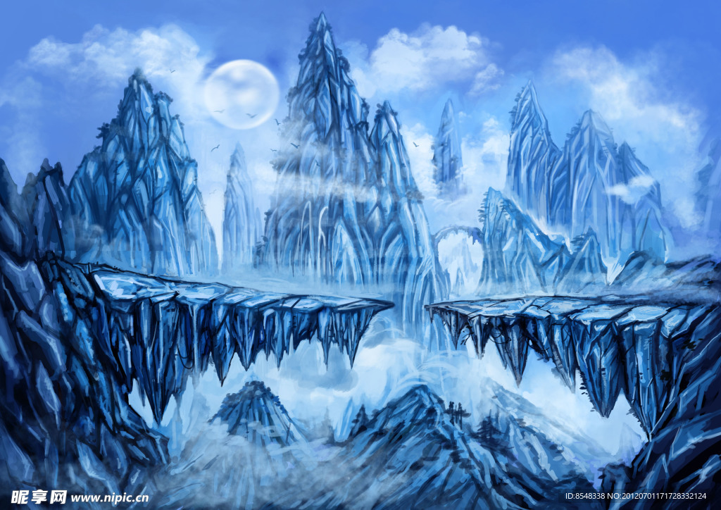绘画 山