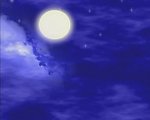月亮白云