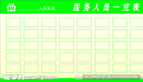 医务人员一揽表