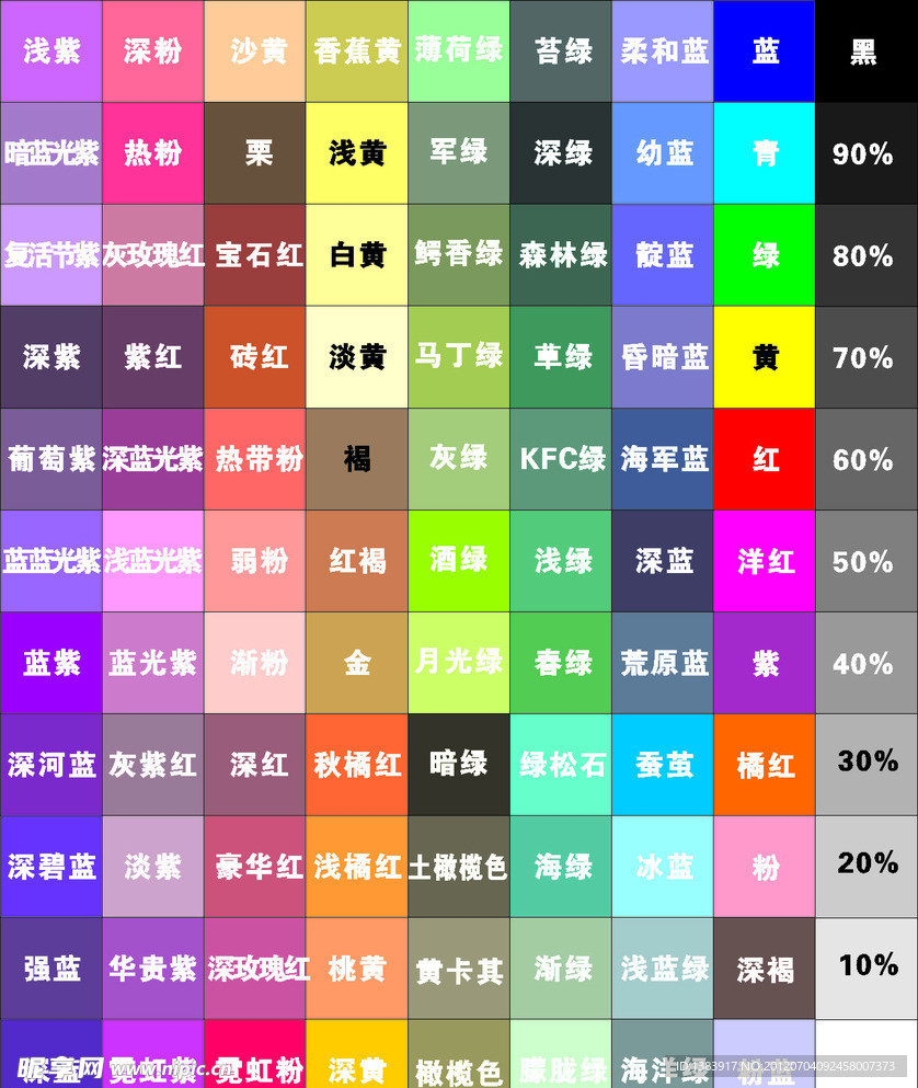 CDR标准色