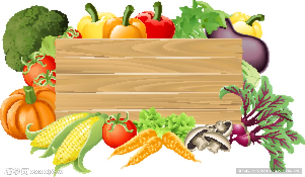 蔬菜木纹木板