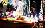 纽约 曼哈顿 街道 夜景