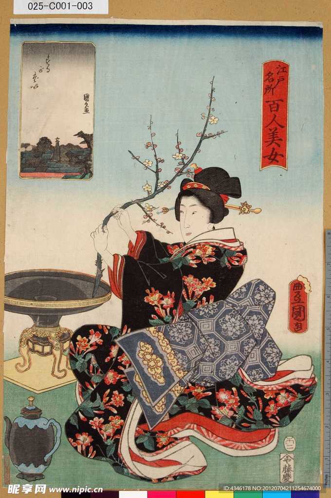江户名所百人美女图