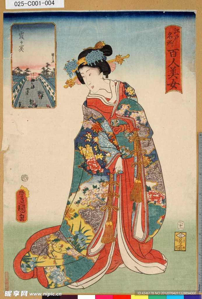 江户名所百人美女图