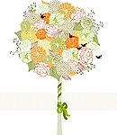 鲜花树背景