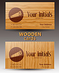 木纹木板卡片