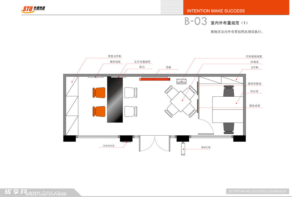 申通快递 室内外布置规范