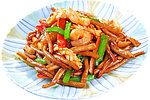 茶树菇爆三鲜