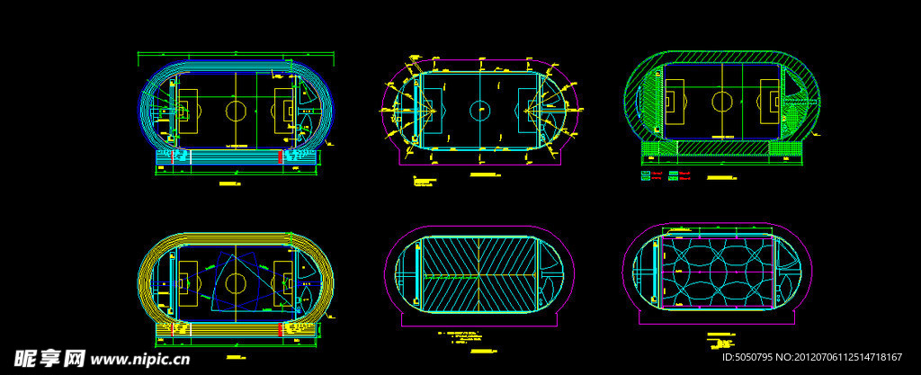 足球场施工图