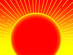 放射光芒红太阳