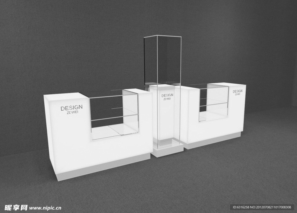 展柜柜台3D模型