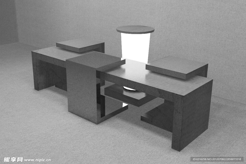 展柜柜台3D模型