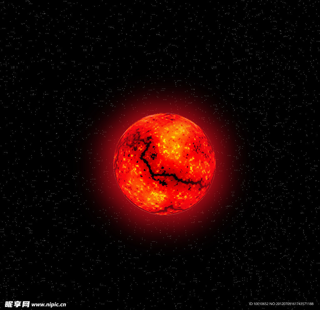 火红织热的太阳