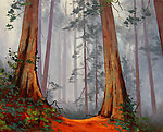 油画 森林