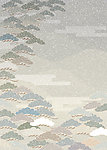日式灰色雪花松树底纹