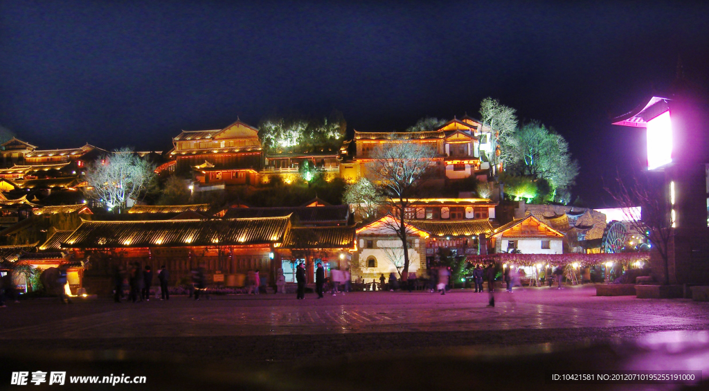 丽江古城夜景