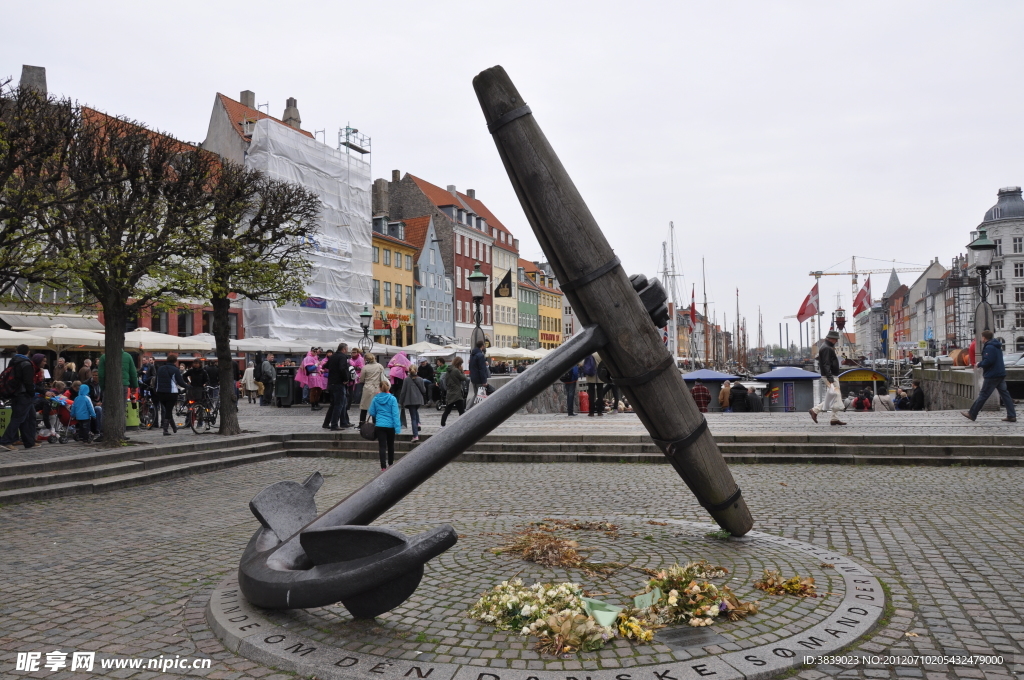 Copenhagen 哥本哈根街道上的铁锚