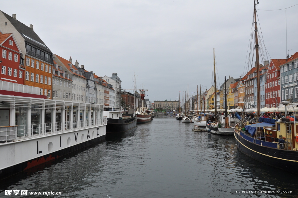 Copenhagen 哥本哈根的河道两岸