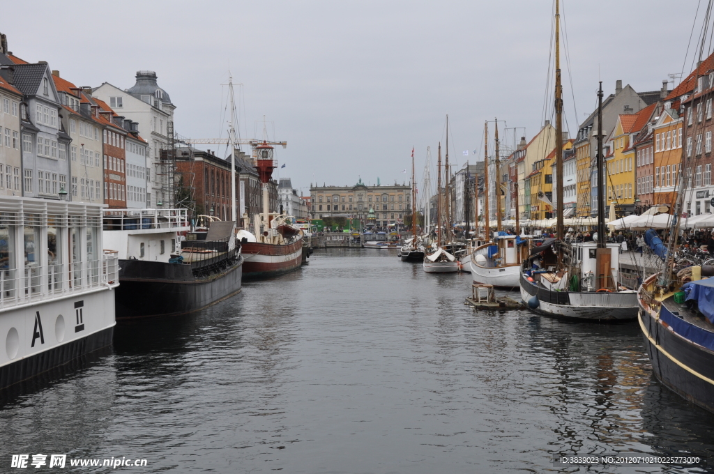 Copenhagen 哥本哈根的河道两岸