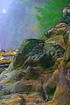 油画 岩石