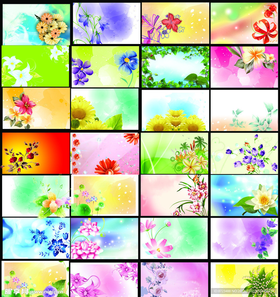 花朵展板