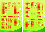 价目表