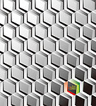 凸凹方形网金属背景