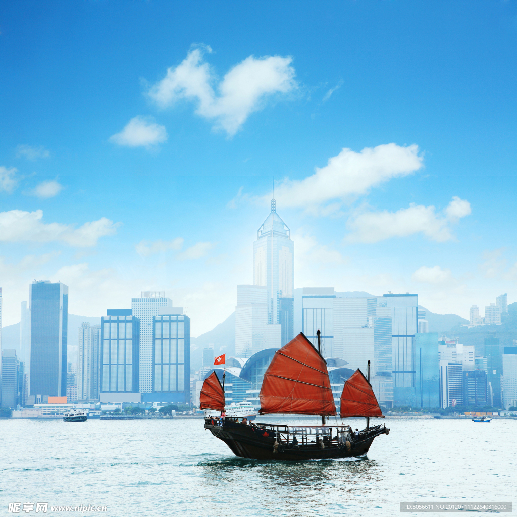 维多利亚港帆船