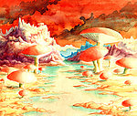 油画 蘑菇