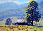 油画 农场小屋