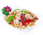 腊味白灵菇虾球