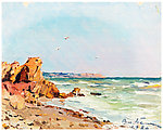 海边风景油画