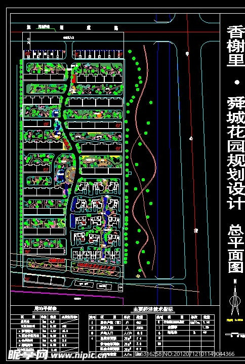 居住区CAD平面规划图