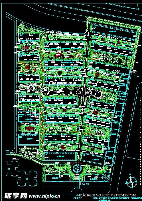 居住区CAD平面规划图