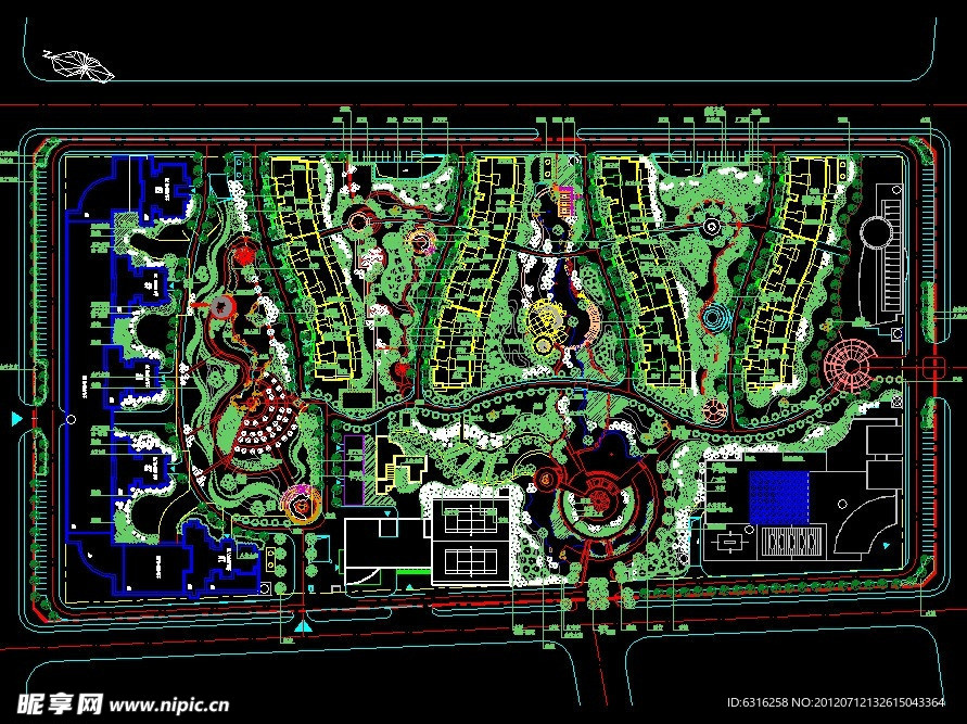 居住区CAD平面规划图