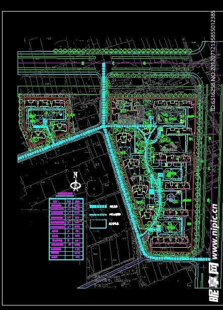 居住区CAD平面规划图