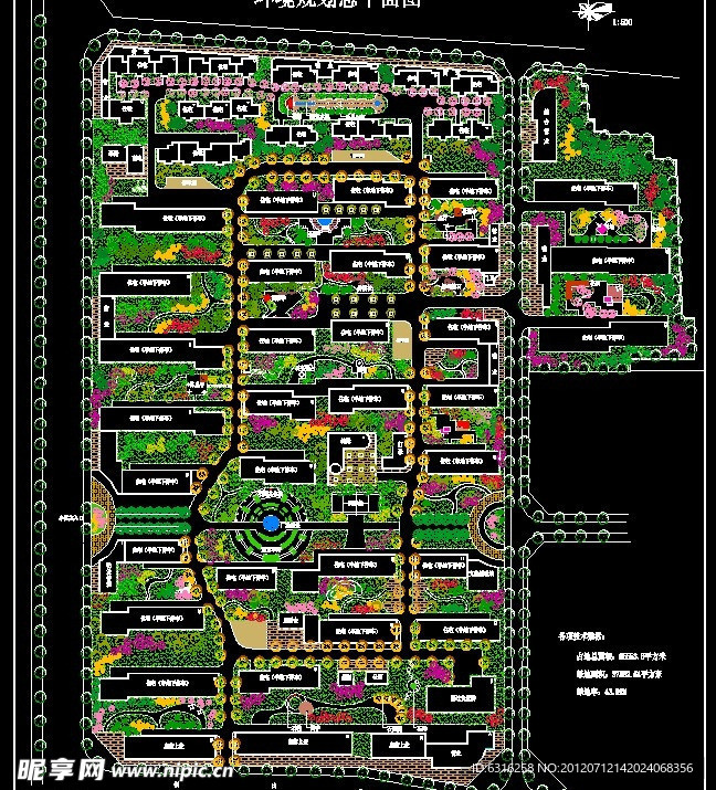 居住区CAD平面规划图