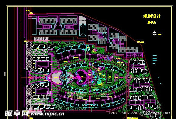 居住区CAD平面规划图