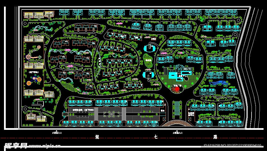 居住区CAD平面规划图