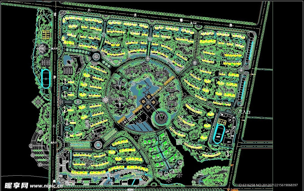 居住区CAD平面规划图
