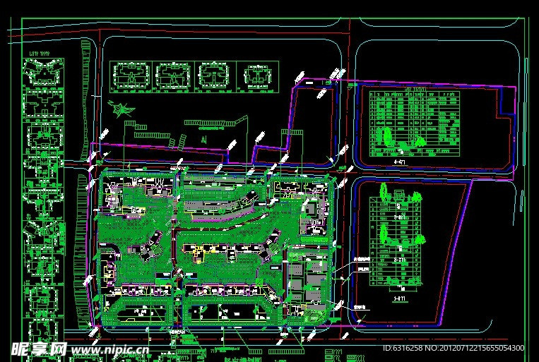 居住区CAD平面规划图