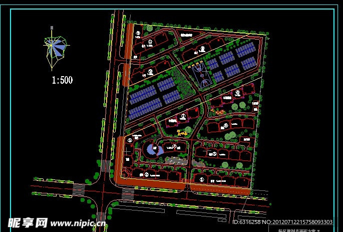 居住区CAD平面规划图