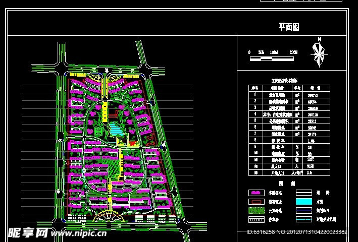 居住区CAD平面规划图