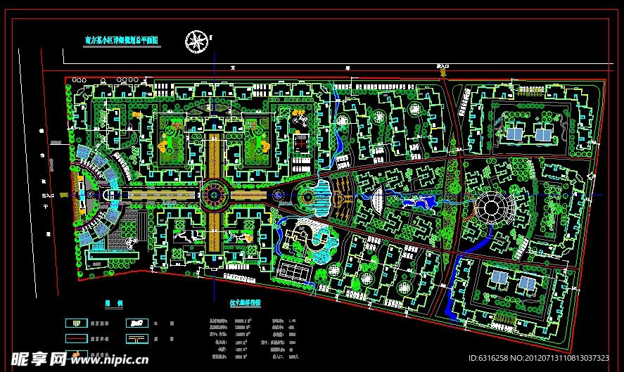 居住区CAD平面规划图