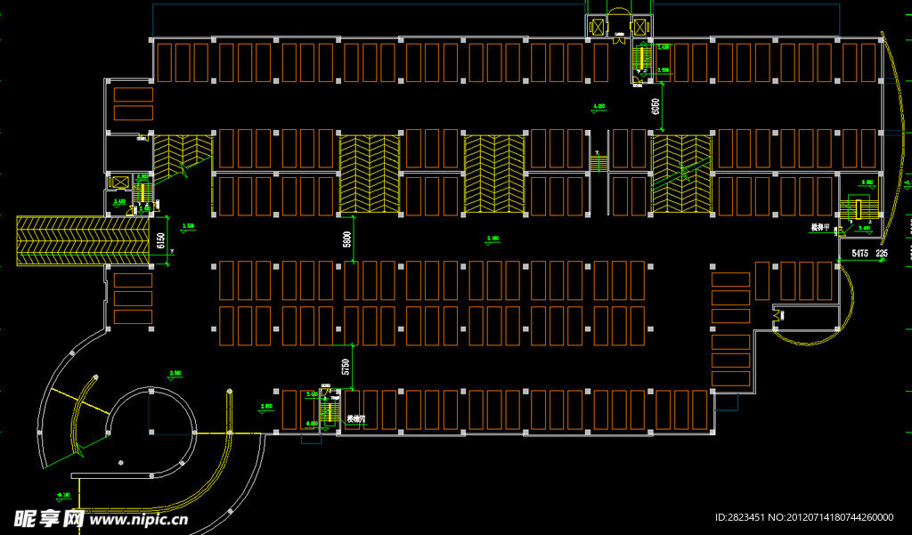 停车库 二层平面