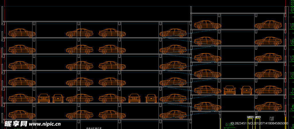 停车库 剖面