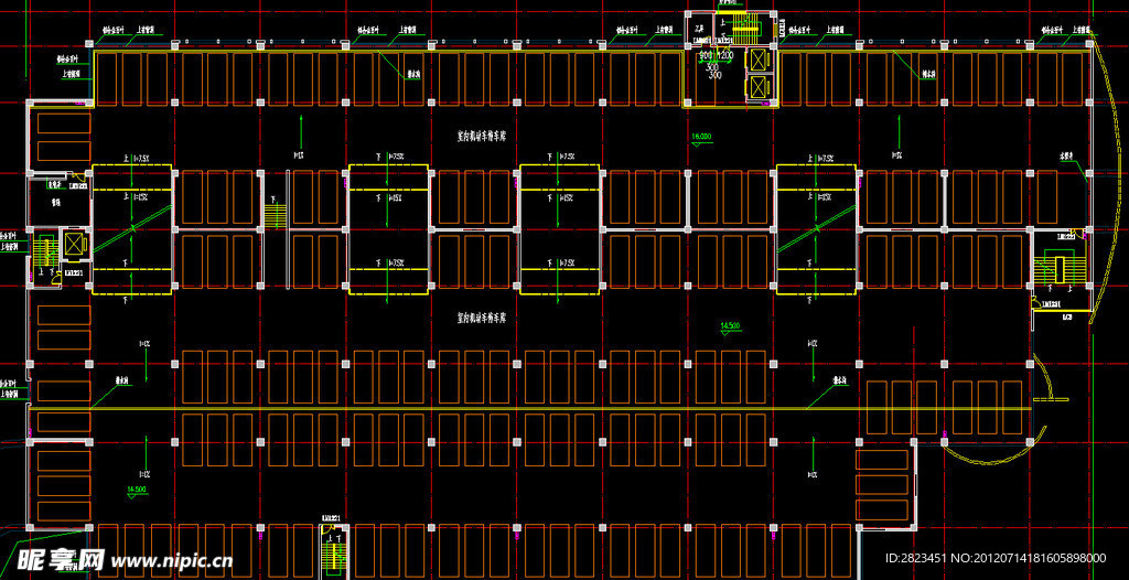 停车库 六层平面