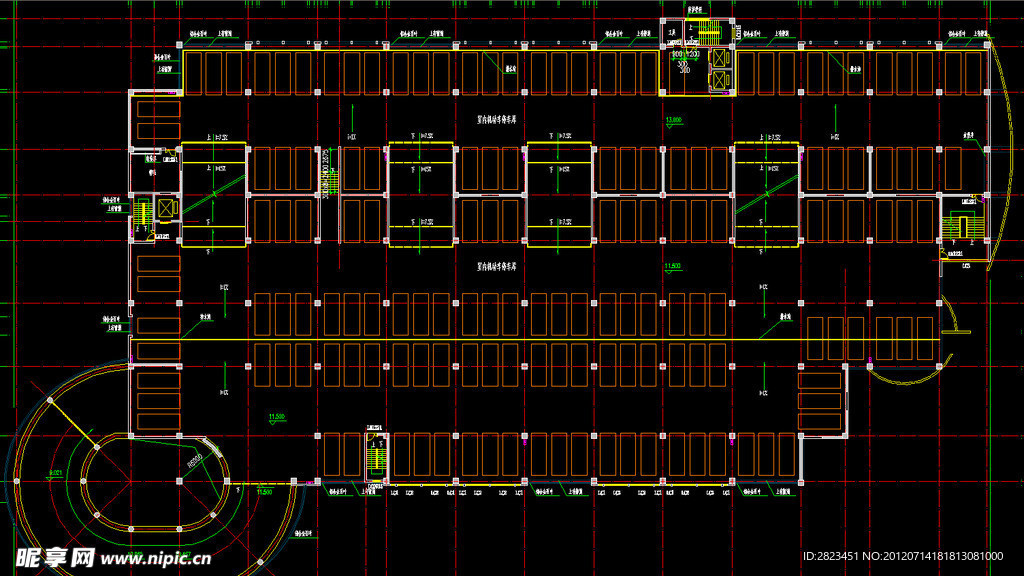 停车库 五层平面